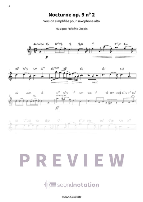 Sons doux à l’alto saxophone - Preview Page 2