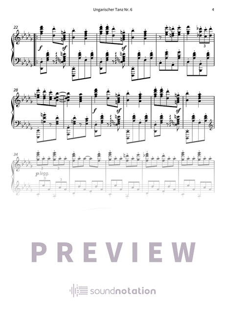 Ungarischer Tanz Nr. 6 - Preview Page 2