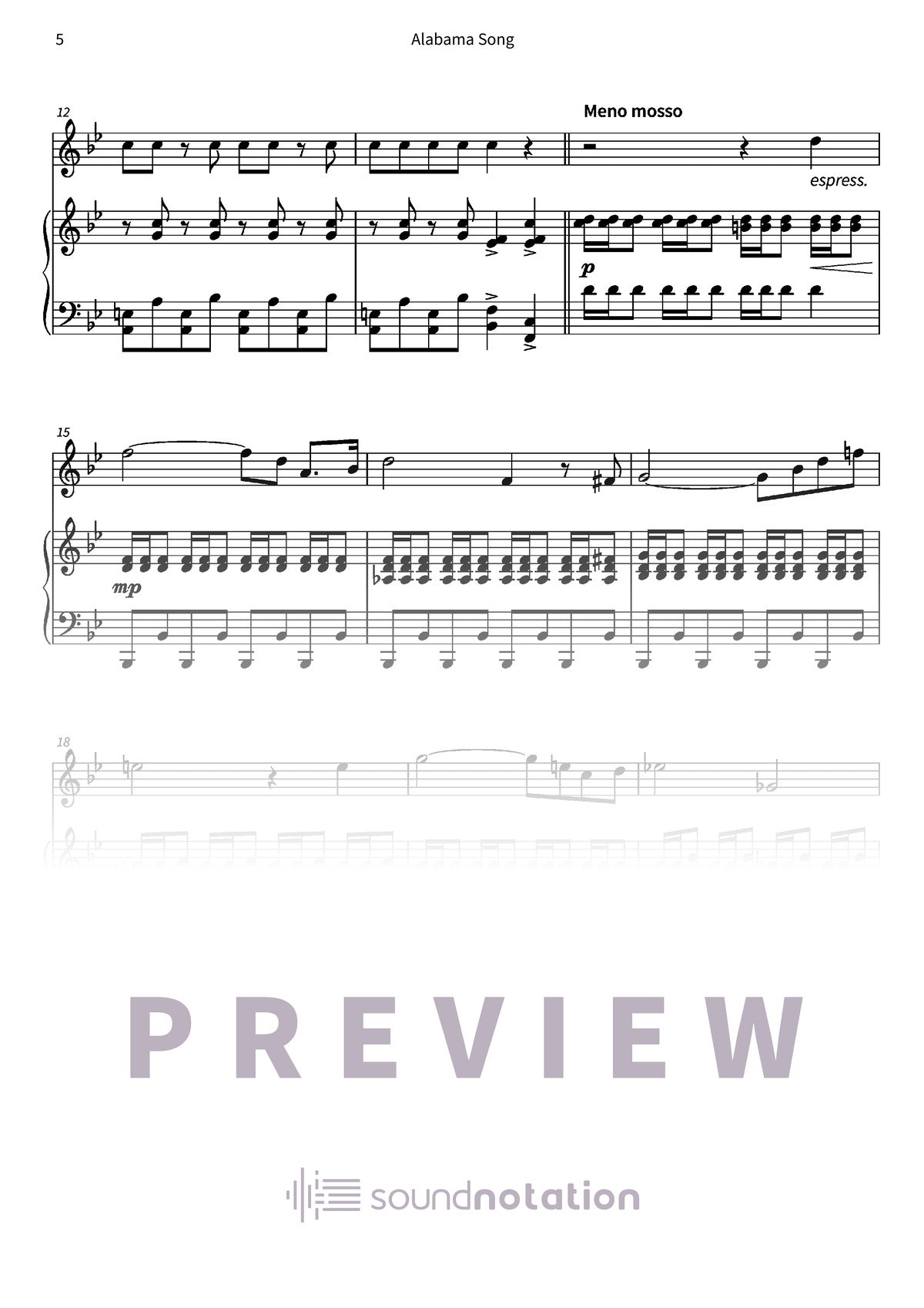 Alabama Song - Preview Page 2