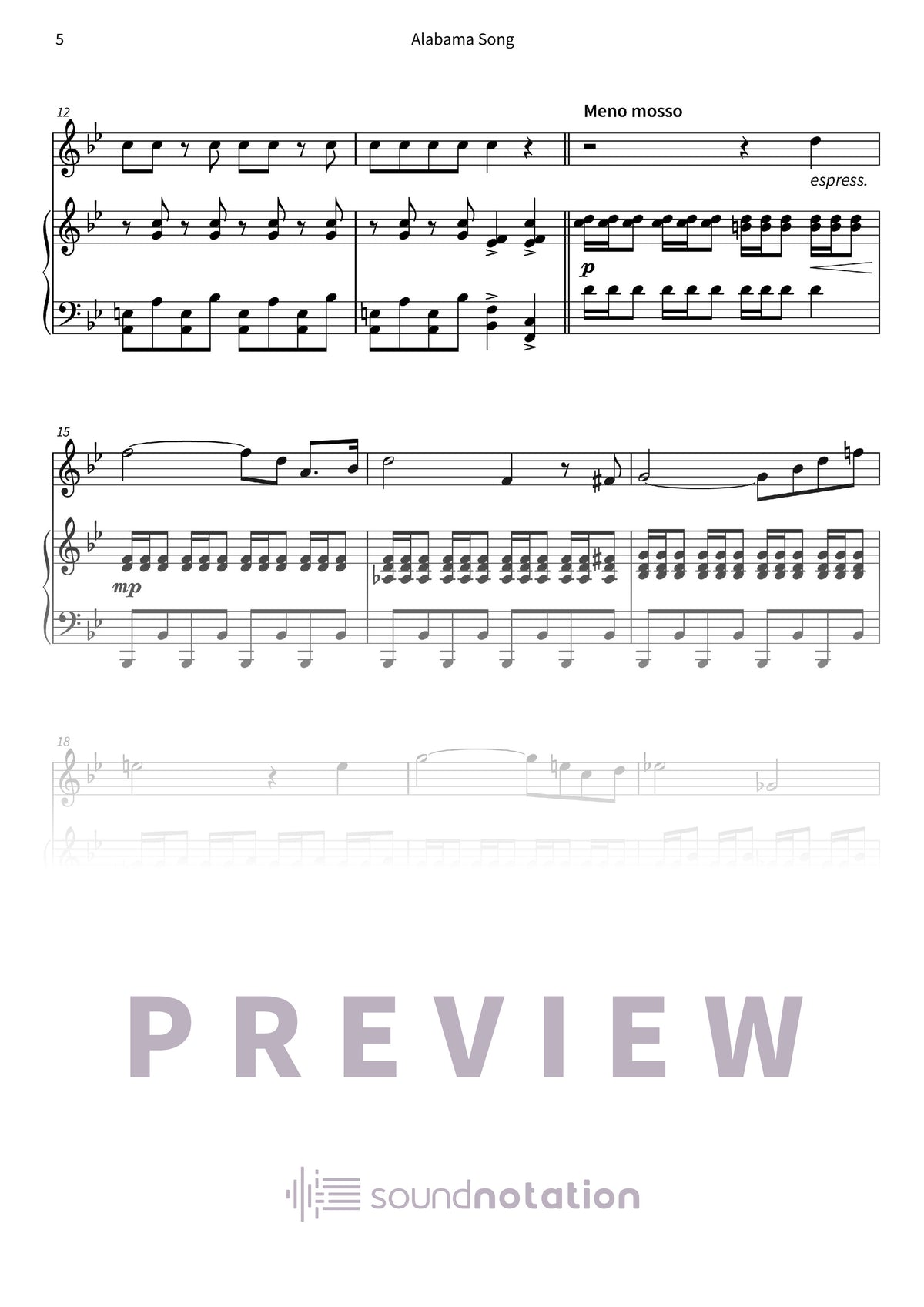 Alabama Song - Preview Page 2