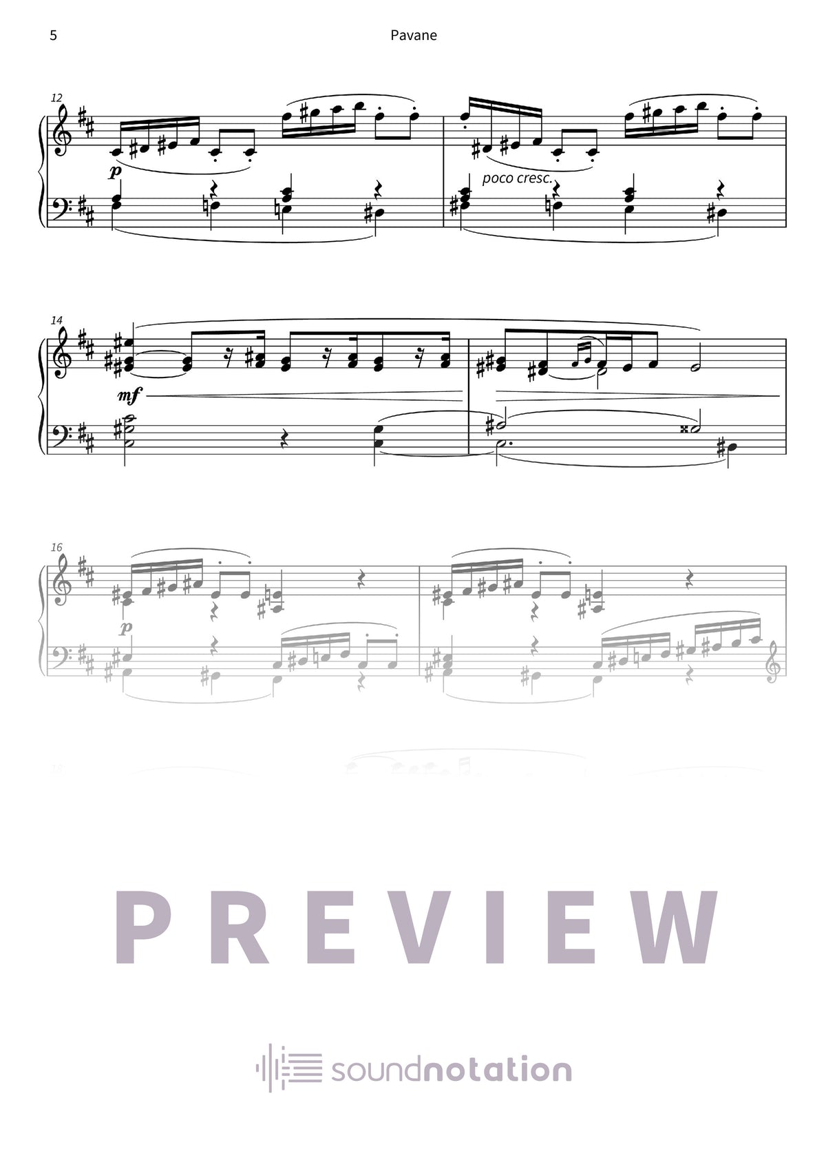 Pavane, Sarabande und Bourrée - Preview Page 2
