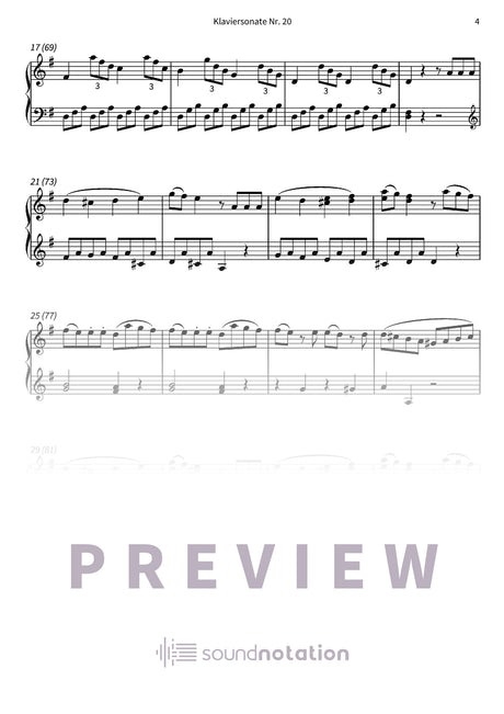 Klaviersonate Nr. 20 - Preview Page 2