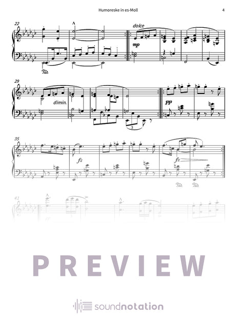 Humoreske in es-Moll - Preview Page 2