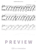 Song Without Words, Op. 19 No. 1 - Preview Page 2
