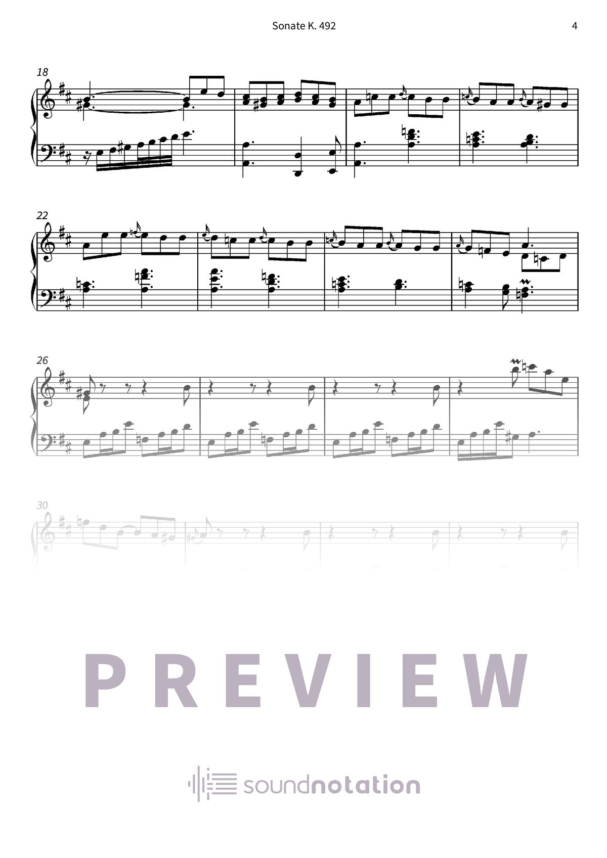 Sonate K. 492 - Preview Page 2