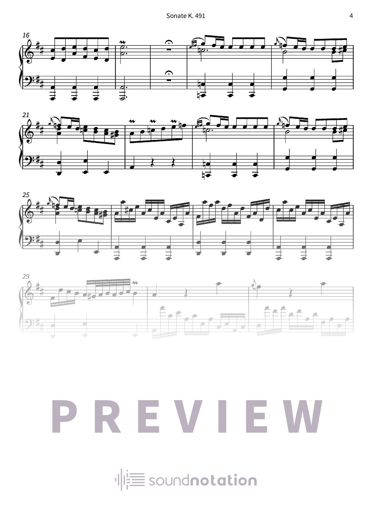 Sonate K. 491 - Preview Page 2