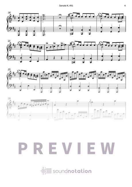 Sonate K. 491 - Preview Page 2