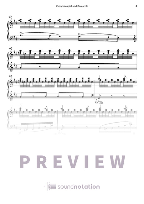 Zwischenspiel und Barcarole - Preview Page 2
