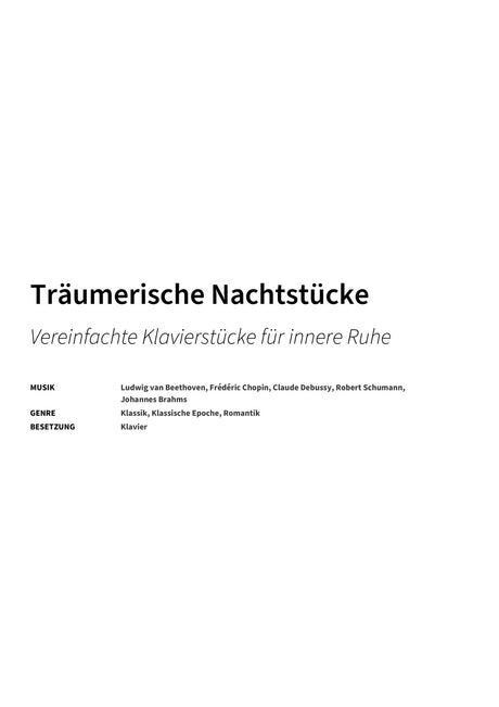 Träumerische Nachtstücke - Title Page