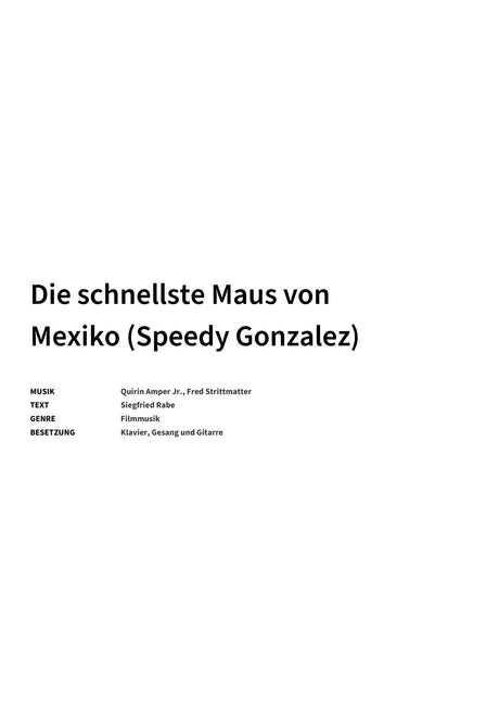 Die schnellste Maus von Mexiko (Speedy Gonzalez) - Title Page