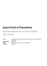 Suoni Forti al Pianoforte - Title Page