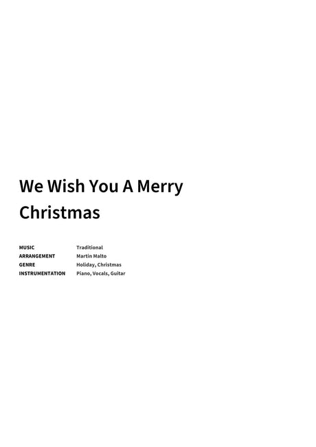 We Wish You A Merry Christmas - Title Page