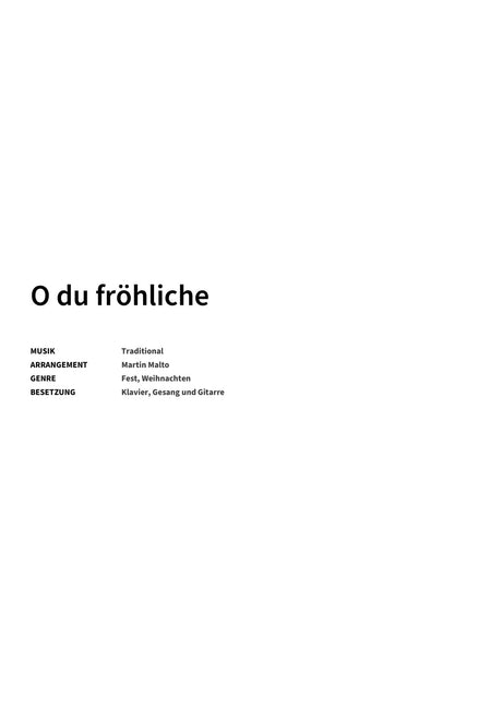 O du fröhliche - Title Page