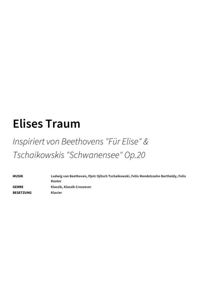 Elises Traum - Title Page