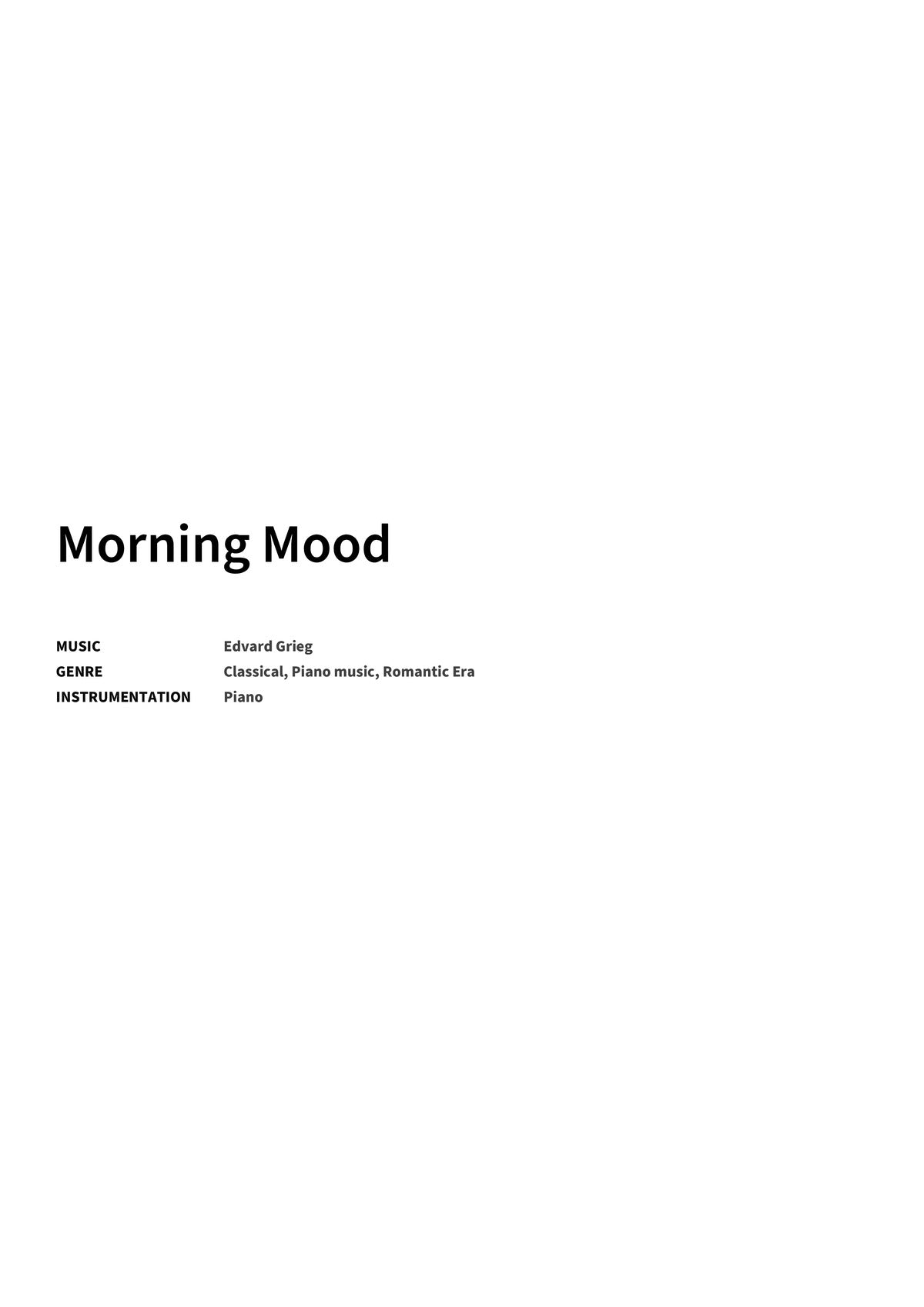 Morning Mood - Title Page