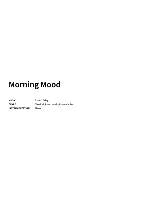 Morning Mood - Title Page