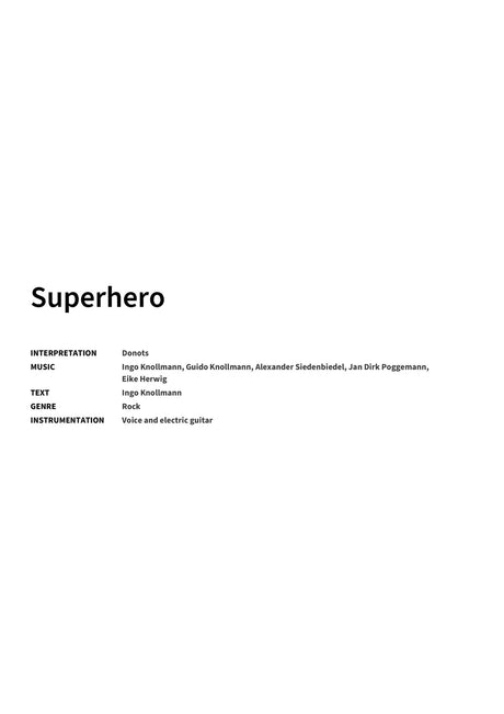 Superhero - Title Page