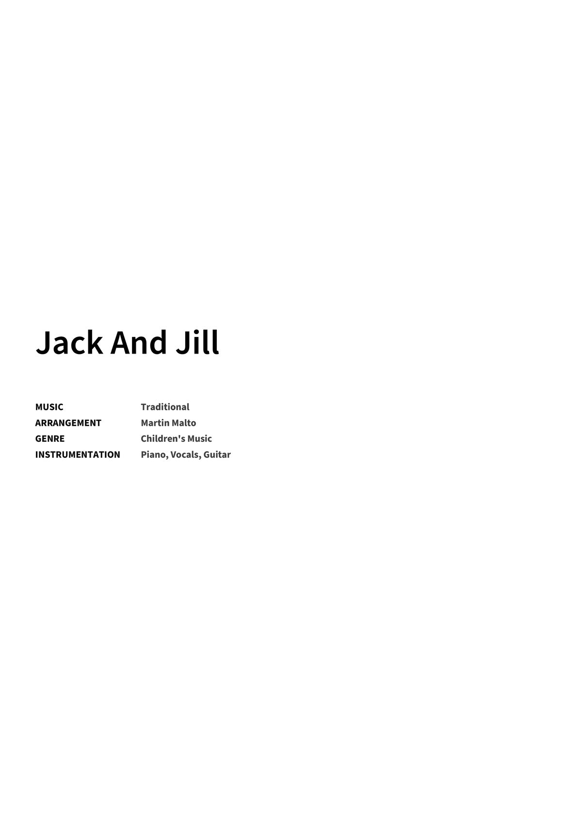 Jack And Jill - Title Page