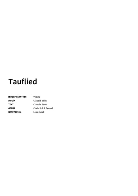 Tauflied - Title Page