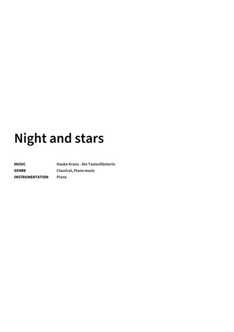 Night and stars - Title Page