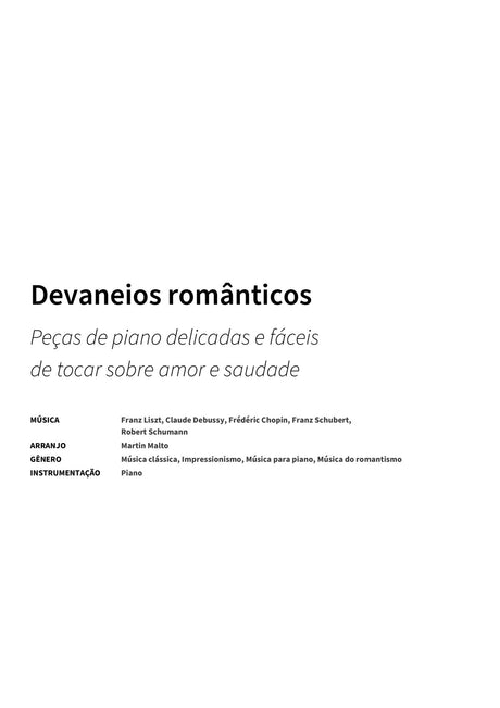 Devaneios românticos - Title Page