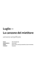 Luglio — La canzone del mietitore - Title Page