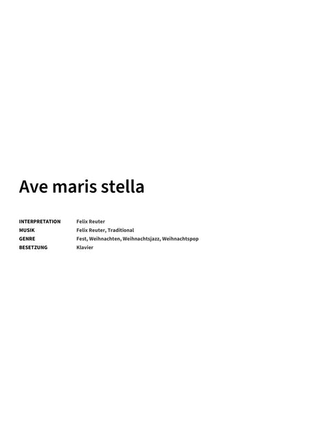 Ave maris stella - Title Page