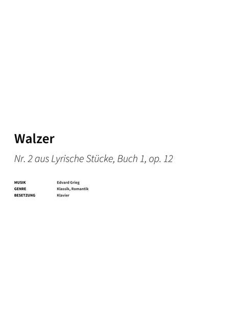 Walzer - Title Page