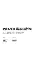 Das Krokodil aus Afrika - Title Page