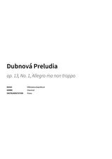 Dubnová Preludia - Title Page