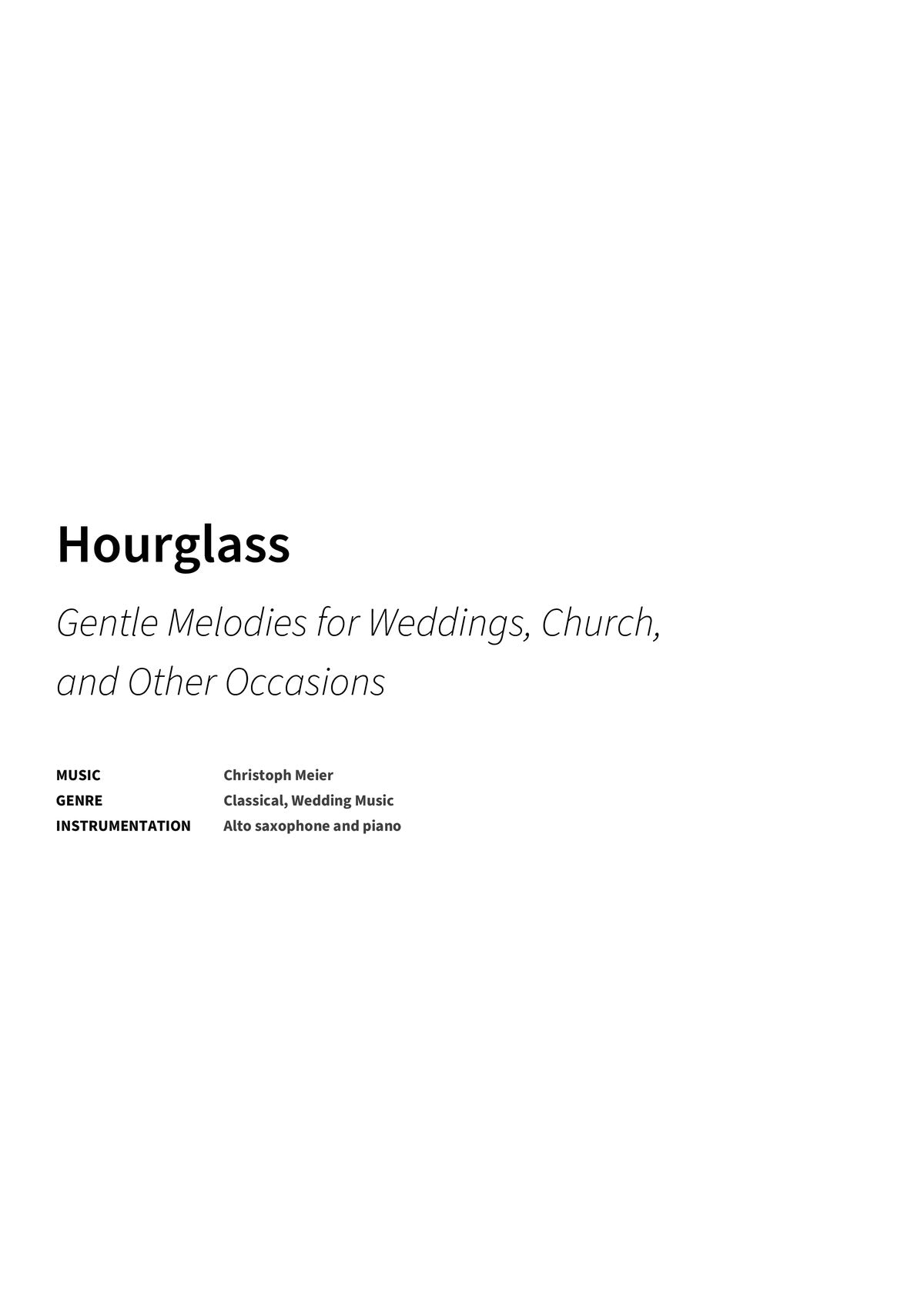 Hourglass - Title Page