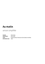 Au matin - Title Page
