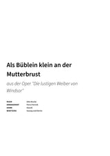 Als Büblein klein an der Mutterbrust - Title Page