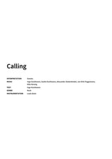 Calling - Title Page