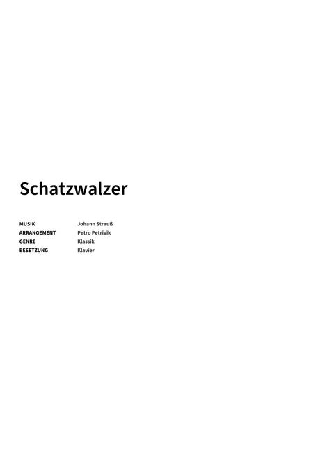 Schatzwalzer - Title Page