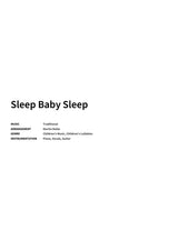 Sleep Baby Sleep - Title Page