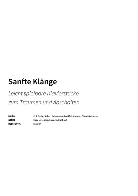 Sanfte Klänge - Title Page