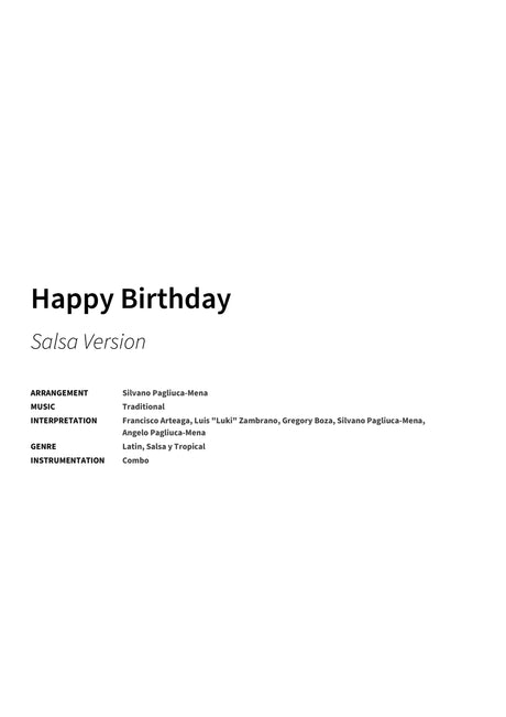 Happy Birthday - Title Page