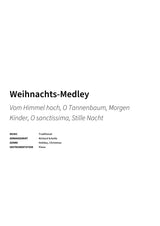 Weihnachts-Medley - Title Page