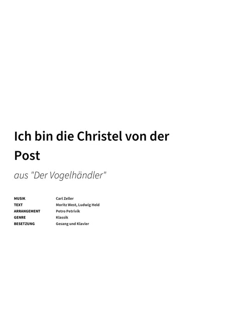 Ich bin die Christel von der Post - Title Page