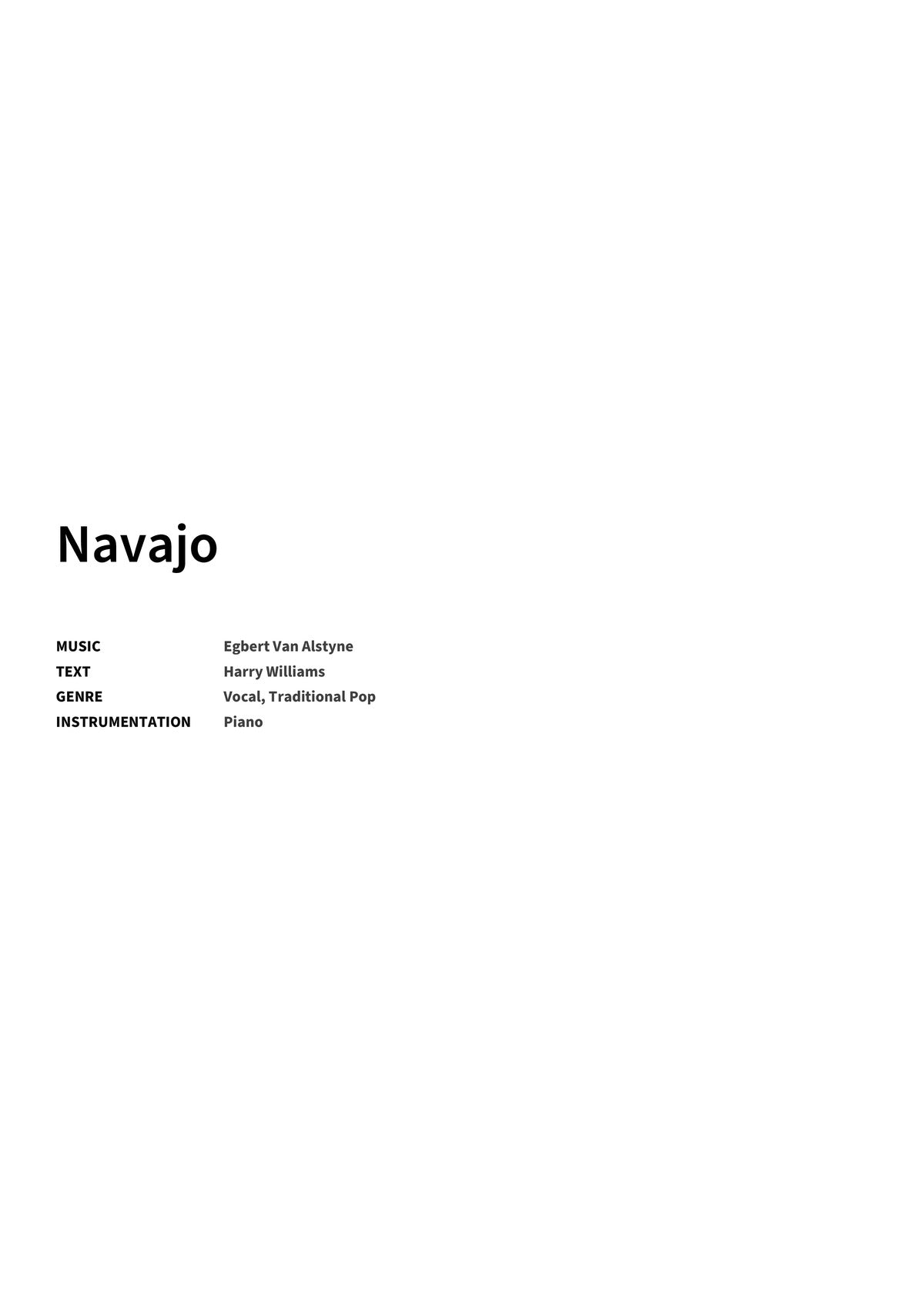 Navajo - Title Page