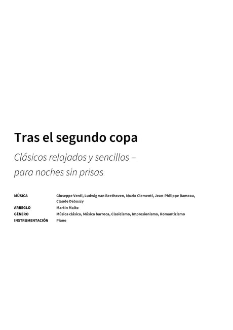 Tras el segundo copa - Title Page