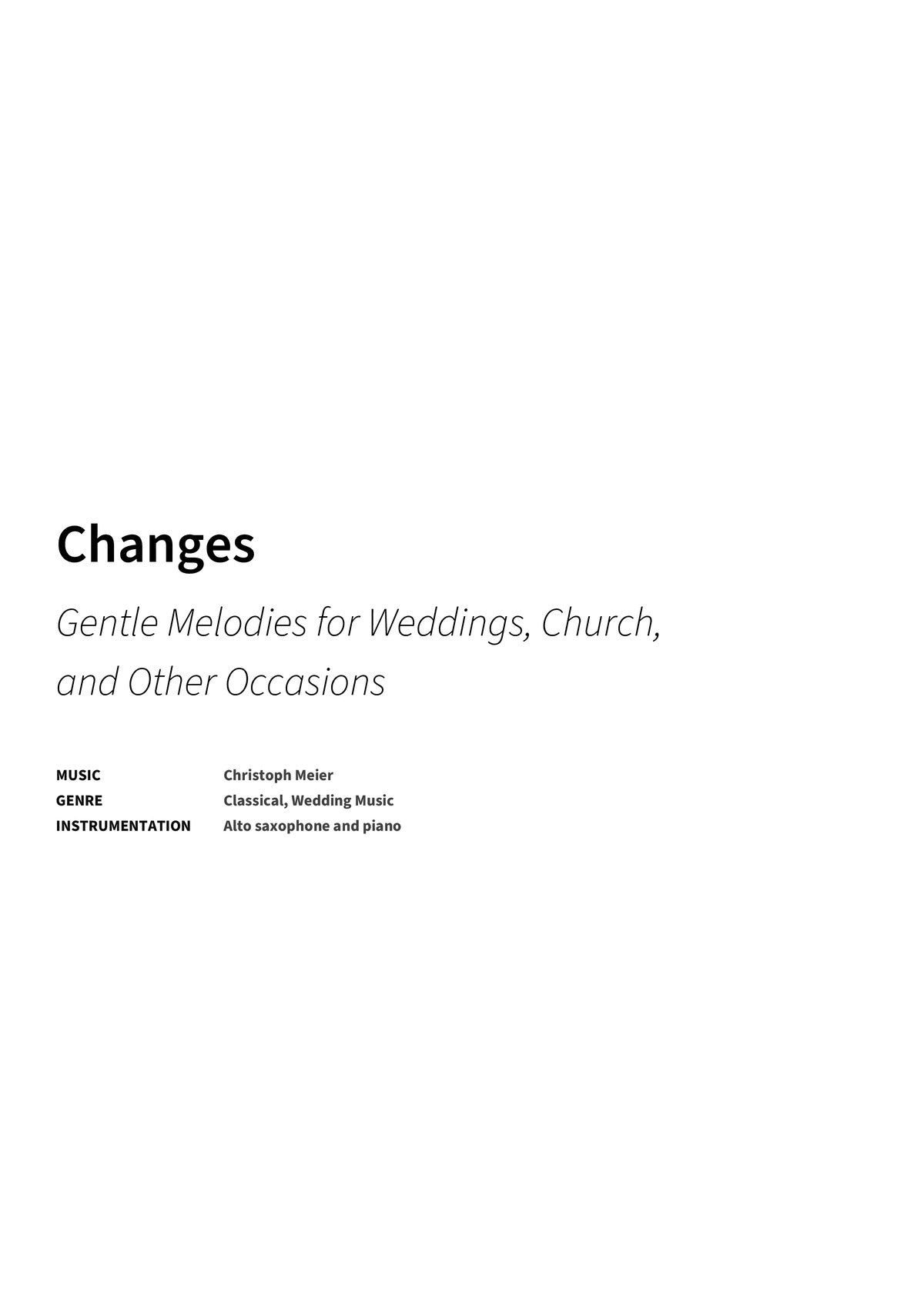 Changes - Title Page