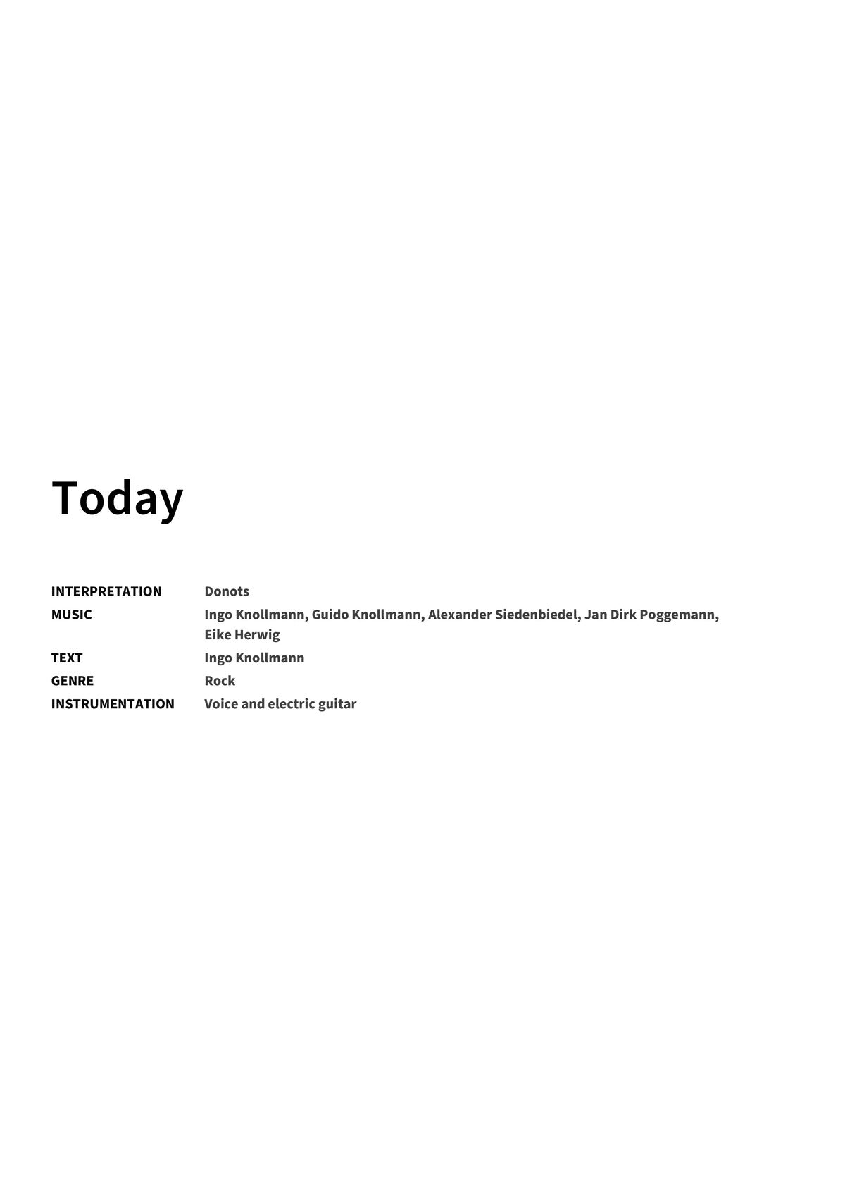 Today - Title Page