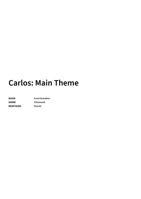 Carlos: Main Theme - Title Page