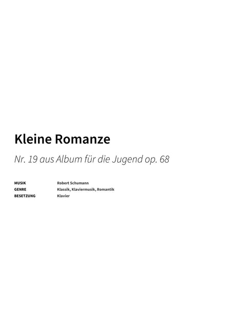 Kleine Romanze - Title Page