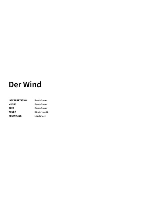 Der Wind - Title Page