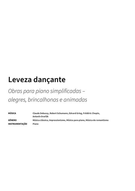 Leveza dançante - Title Page