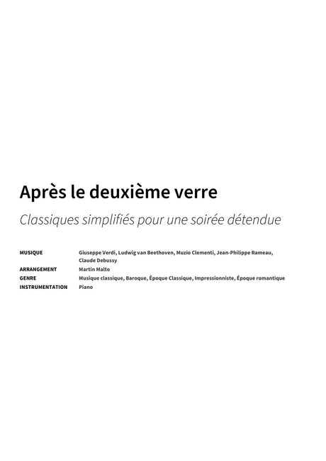Après le deuxième verre - Title Page