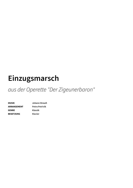 Einzugsmarsch - Title Page